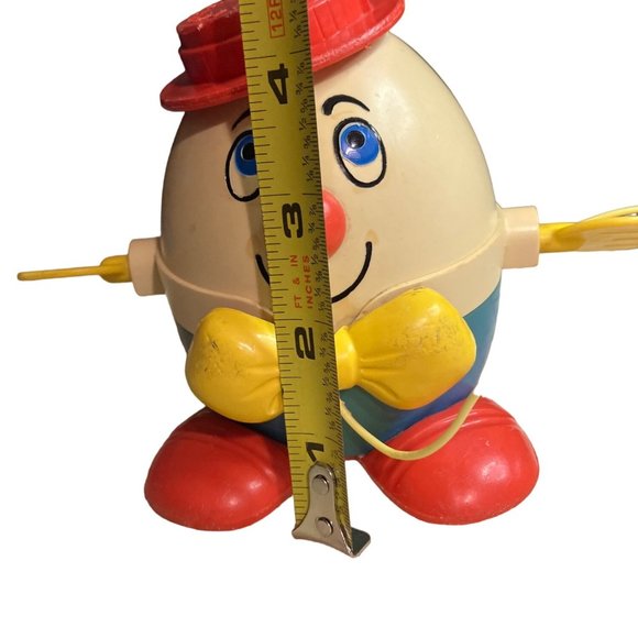 Vintage Fisher Price Humpty Dumpty Pull Toy 736 With Working Pulling Cord - Picture 12 of 12